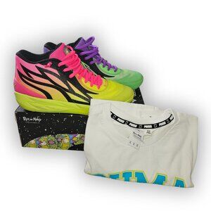 PUMA X RICKY AND MORTY MB.02 BUNDLE PACK: SHOES (SIZE 11.5) + SHIRT (SIZE LARGE)